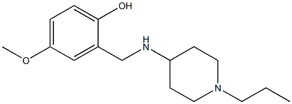 4-methoxy-2-{[(1-propylpiperidin-4-yl)amino]methyl}phenol,,结构式