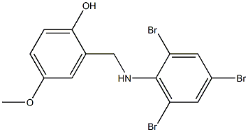 4-methoxy-2-{[(2,4,6-tribromophenyl)amino]methyl}phenol,,结构式