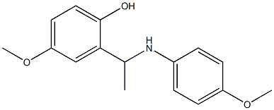 4-methoxy-2-{1-[(4-methoxyphenyl)amino]ethyl}phenol,,结构式