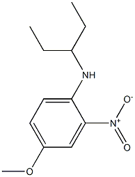 4-methoxy-2-nitro-N-(pentan-3-yl)aniline 结构式