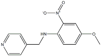 4-methoxy-2-nitro-N-(pyridin-4-ylmethyl)aniline Struktur