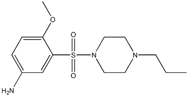4-methoxy-3-[(4-propylpiperazine-1-)sulfonyl]aniline,,结构式