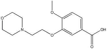 4-methoxy-3-[2-(morpholin-4-yl)ethoxy]benzoic acid 化学構造式