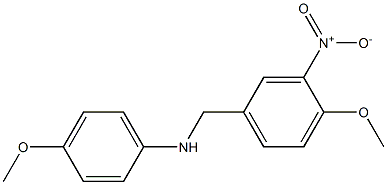 4-methoxy-N-[(4-methoxy-3-nitrophenyl)methyl]aniline Struktur