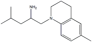4-methyl-1-(6-methyl-1,2,3,4-tetrahydroquinolin-1-yl)pentan-2-amine Struktur
