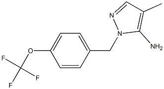 4-methyl-1-{[4-(trifluoromethoxy)phenyl]methyl}-1H-pyrazol-5-amine Structure