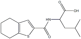 4-methyl-2-(4,5,6,7-tetrahydro-1-benzothiophen-2-ylformamido)pentanoic acid Struktur