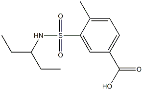 4-methyl-3-(pentan-3-ylsulfamoyl)benzoic acid Structure