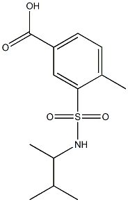 4-methyl-3-[(3-methylbutan-2-yl)sulfamoyl]benzoic acid Struktur