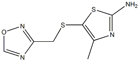 4-methyl-5-[(1,2,4-oxadiazol-3-ylmethyl)sulfanyl]-1,3-thiazol-2-amine,,结构式