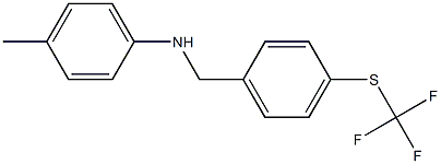 4-methyl-N-({4-[(trifluoromethyl)sulfanyl]phenyl}methyl)aniline