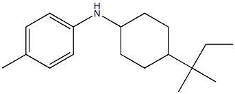 4-methyl-N-[4-(2-methylbutan-2-yl)cyclohexyl]aniline 化学構造式