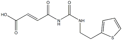 4-oxo-4-({[2-(thiophen-2-yl)ethyl]carbamoyl}amino)but-2-enoic acid,,结构式