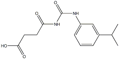 4-oxo-4-({[3-(propan-2-yl)phenyl]carbamoyl}amino)butanoic acid Struktur