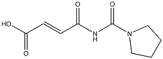 4-oxo-4-(pyrrolidin-1-ylcarbonylamino)but-2-enoic acid Structure