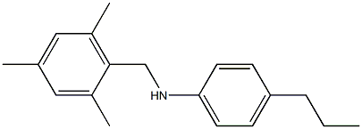 4-propyl-N-[(2,4,6-trimethylphenyl)methyl]aniline Structure