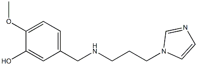 5-({[3-(1H-imidazol-1-yl)propyl]amino}methyl)-2-methoxyphenol,,结构式