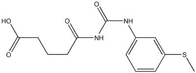 5-({[3-(methylsulfanyl)phenyl]carbamoyl}amino)-5-oxopentanoic acid Struktur