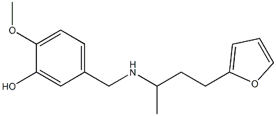 5-({[4-(furan-2-yl)butan-2-yl]amino}methyl)-2-methoxyphenol 化学構造式