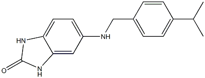 5-({[4-(propan-2-yl)phenyl]methyl}amino)-2,3-dihydro-1H-1,3-benzodiazol-2-one Structure