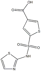 5-(1,3-thiazol-2-ylsulfamoyl)thiophene-3-carboxylic acid Struktur