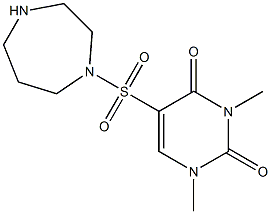 5-(1,4-diazepane-1-sulfonyl)-1,3-dimethyl-1,2,3,4-tetrahydropyrimidine-2,4-dione 结构式