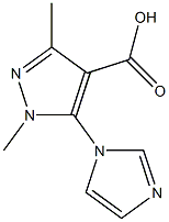 5-(1H-imidazol-1-yl)-1,3-dimethyl-1H-pyrazole-4-carboxylic acid,,结构式