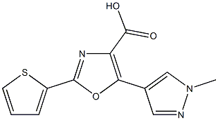 5-(1-methyl-1H-pyrazol-4-yl)-2-(thiophen-2-yl)-1,3-oxazole-4-carboxylic acid Structure