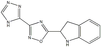 5-(2,3-dihydro-1H-indol-2-yl)-3-(4H-1,2,4-triazol-3-yl)-1,2,4-oxadiazole,,结构式