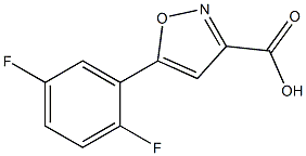 5-(2,5-difluorophenyl)isoxazole-3-carboxylic acid 化学構造式