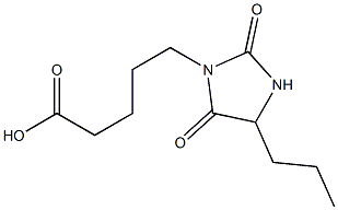 5-(2,5-dioxo-4-propylimidazolidin-1-yl)pentanoic acid Structure