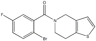 5-(2-bromo-5-fluorobenzoyl)-4,5,6,7-tetrahydrothieno[3,2-c]pyridine,,结构式