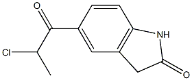 5-(2-chloropropanoyl)-2,3-dihydro-1H-indol-2-one Structure