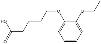 5-(2-ethoxyphenoxy)pentanoic acid 化学構造式