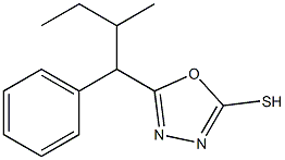 5-(2-methyl-1-phenylbutyl)-1,3,4-oxadiazole-2-thiol 结构式