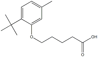 5-(2-tert-butyl-5-methylphenoxy)pentanoic acid Structure