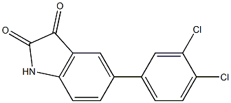 5-(3,4-dichlorophenyl)-1H-indole-2,3-dione 化学構造式