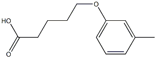 5-(3-methylphenoxy)pentanoic acid,,结构式