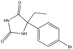5-(4-bromophenyl)-5-ethylimidazolidine-2,4-dione,,结构式