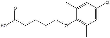 5-(4-chloro-2,6-dimethylphenoxy)pentanoic acid 化学構造式