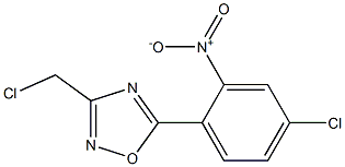 5-(4-chloro-2-nitrophenyl)-3-(chloromethyl)-1,2,4-oxadiazole,,结构式