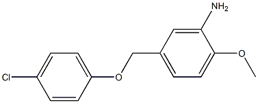 5-(4-chlorophenoxymethyl)-2-methoxyaniline Struktur