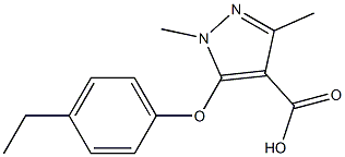5-(4-ethylphenoxy)-1,3-dimethyl-1H-pyrazole-4-carboxylic acid Structure