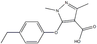 5-(4-ethylphenoxy)-1,3-dimethyl-1H-pyrazole-4-carboxylic acid,,结构式