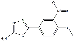 5-(4-methoxy-3-nitrophenyl)-1,3,4-oxadiazol-2-amine,,结构式