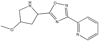 5-(4-methoxypyrrolidin-2-yl)-3-(pyridin-2-yl)-1,2,4-oxadiazole Struktur