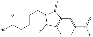 5-(5-nitro-1,3-dioxo-2,3-dihydro-1H-isoindol-2-yl)pentanoic acid 化学構造式