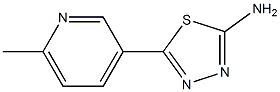 5-(6-methylpyridin-3-yl)-1,3,4-thiadiazol-2-amine,,结构式