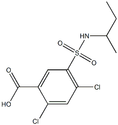 5-(butan-2-ylsulfamoyl)-2,4-dichlorobenzoic acid Structure