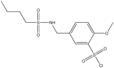 5-(butane-1-sulfonamidomethyl)-2-methoxybenzene-1-sulfonyl chloride,,结构式